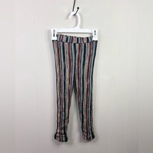 Missoni kids knit stripe pants leggings pull on sz 4-5 years shimmer multicolor